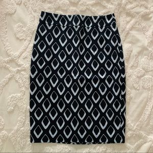 Ann Taylor Geometric Pencil Skirt